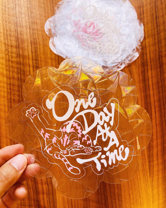 One Day At A Time Suncatcher sticker☀️